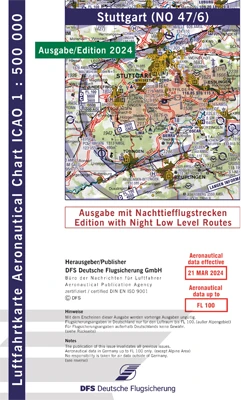 ICAO charts Germany 2024 with night low level routes