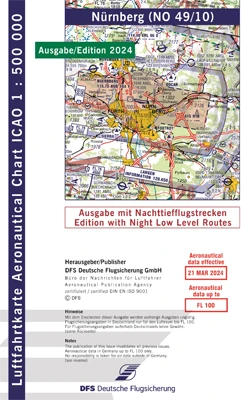 ICAO charts Germany 2024 with night low level routes