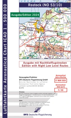 ICAO charts Germany 2024 with night low level routes