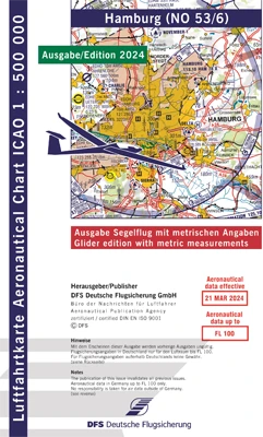 ICAO glider charts Germany 2024