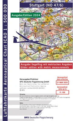 ICAO glider charts Germany 2024