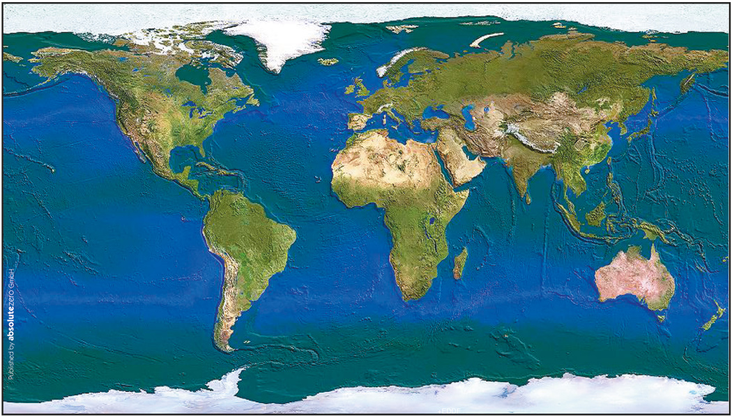 Satellite world map with airfields | Siebert Luftfahrtbedarf